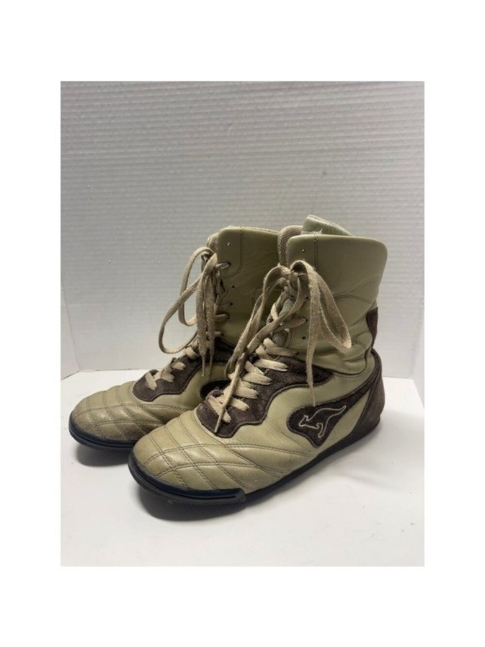 KangaROOS Mambo Womens High Top Sneakers Tan Brown Leather Suede Size 9